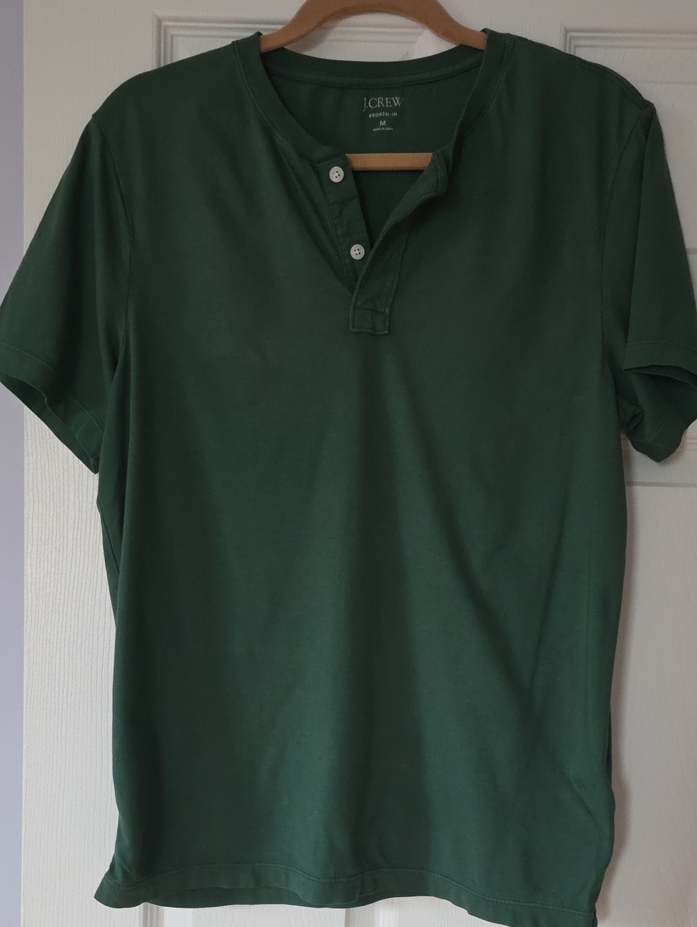 J.Crew Men's Size Medium Short Sleeve Forest Green